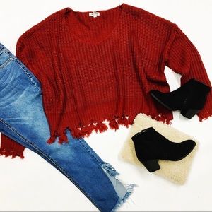 Comfy red sweater!